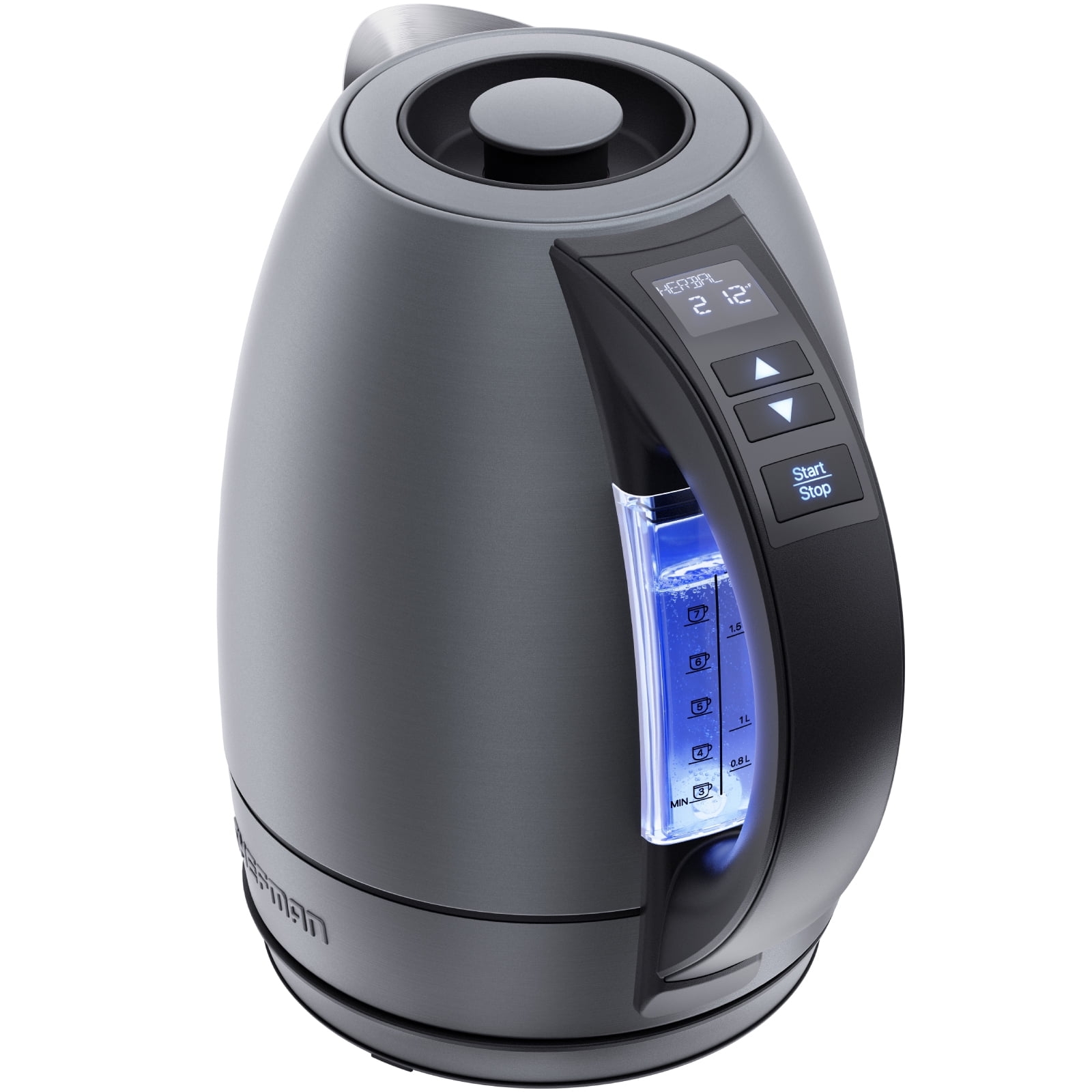 Chefman Gray 7-Cup Corded Digital Electric Kettle in the Water Boilers &  Kettles department at