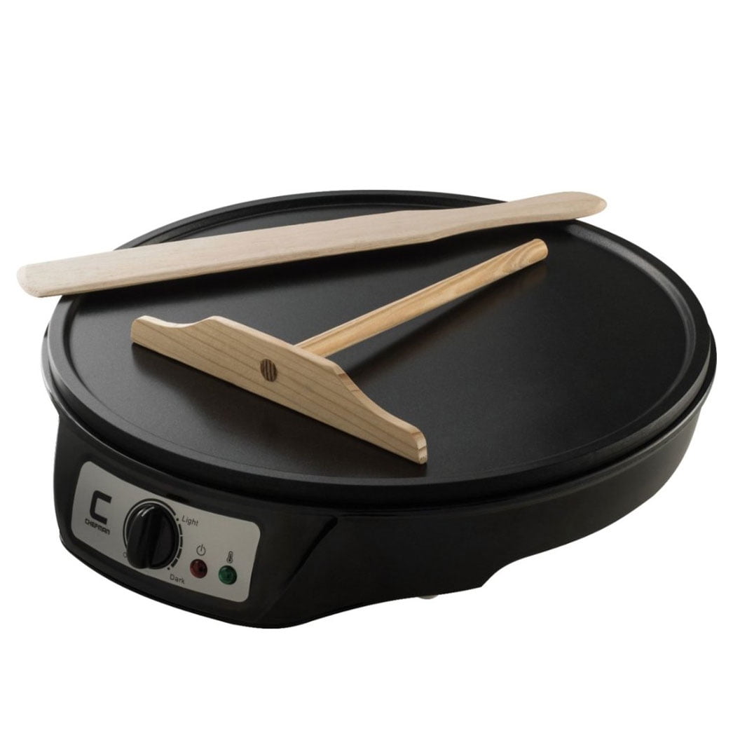 Chefman 12” Electric Crepe Maker & Griddle, NonStick, Includes Batter