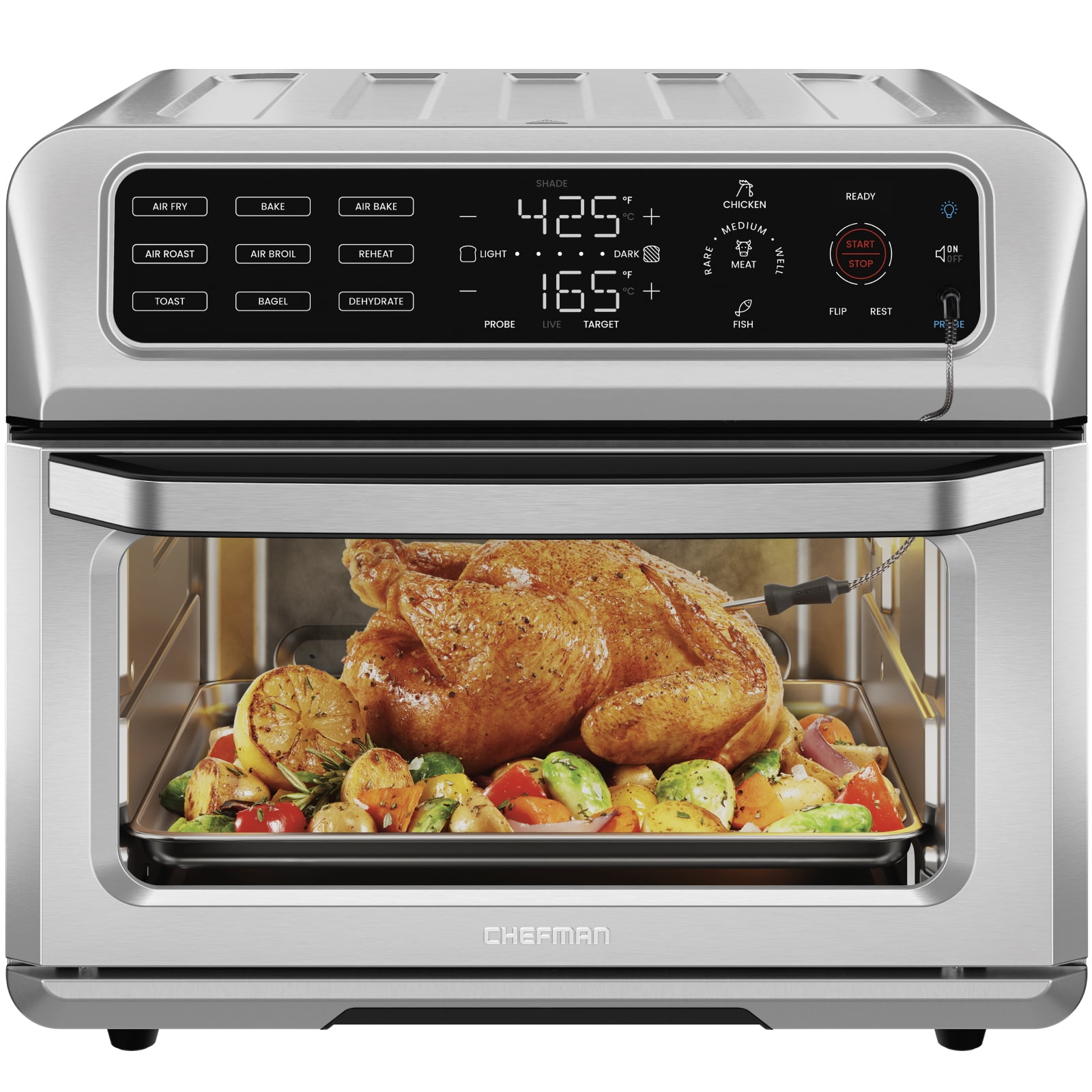 Chefman Stainless Steel 12-in-1 Electric Air Fryer Oven with Touch Control