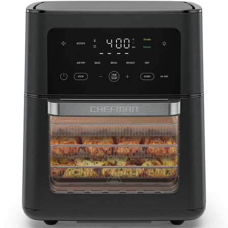 Chefman 13-Quart Multifunctional Air Fryer+ with 5 Cooking Functions – Black