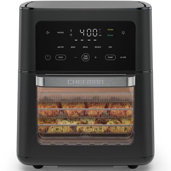 Chefman 13-Quart Multifunctional Air Fryer+ with 5 Cooking Functions – Black