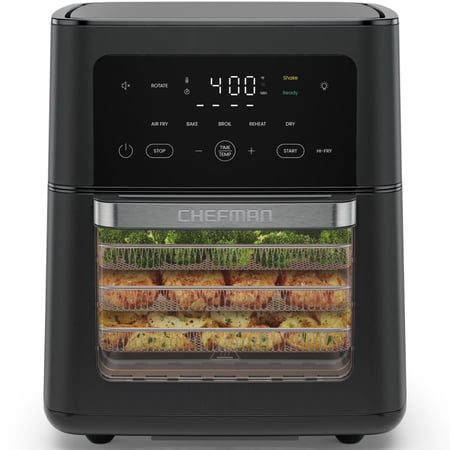 Chefman 14-Quart Multifunctional Air Fryer+ with 5 Cooking Functions – Black