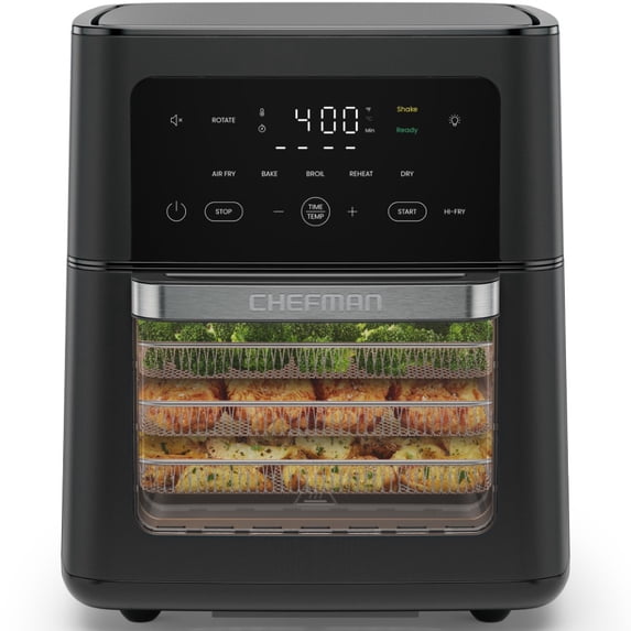 Chefman 14-Quart Multifunctional Air Fryer+ with 5 Cooking Functions – Black