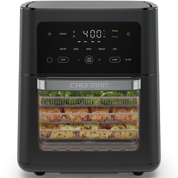 Chefman 13-Quart Multifunctional Air Fryer+ with 5 Cooking Functions – Black