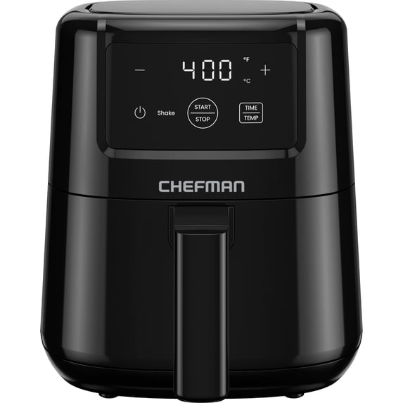 Chefman 2 Qt Compact Air Fryer w/ Digital Display and Shake Reminder - Black