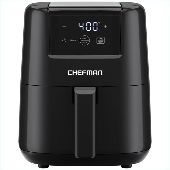 Chefman 2 Qt Compact Air Fryer w/ Digital Display and Shake Reminder - Black