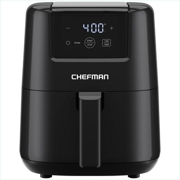 Chefman 2 Qt Compact Air Fryer w/ Digital Display and Shake Reminder - Black, New