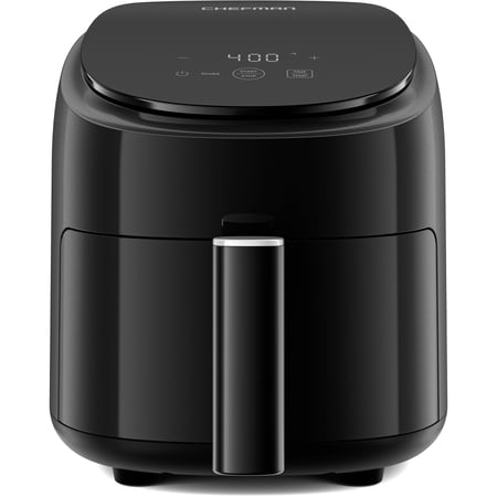 chefman turbofry 2-quart digital air fryer, compact design for quick meals, dishwasher-safe – black