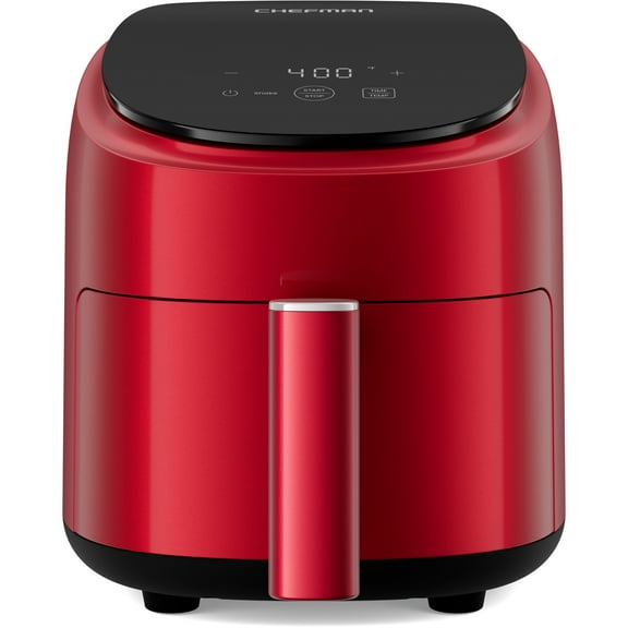 Chefman TurboFry 2-Quart Digital Air Fryer, Compact Design for Quick Meals, Dishwasher-Safe – Red
