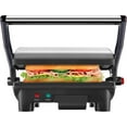 thumbnail image 1 of Chefman 3-in-1 Panini Press & Grill, 2-Slice Non-Stick, Opens Flat - Stainless Steel, 1 of 9