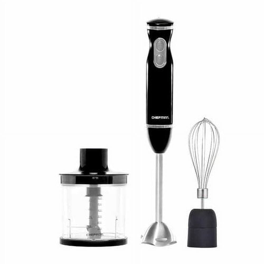 Chefman Cordless Variable Speed 5-in-1 Immersion Blender Set Ice Crushing,  Masher, Whisk, Chopper, Stainless Steel, Rechargeable RJ19-RS1-BP - The  Home Depot