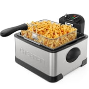 Chefman 4.5L Deep Fryer, XL Capacity, Adjustable Temperature & Timer - Stainless Steel