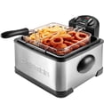 thumbnail image 1 of Chefman 4.5L Dual Cook Deep Fryer, XL Capacity, Adjustable Temperature & Timer - Stainless Steel, New, 1 of 7