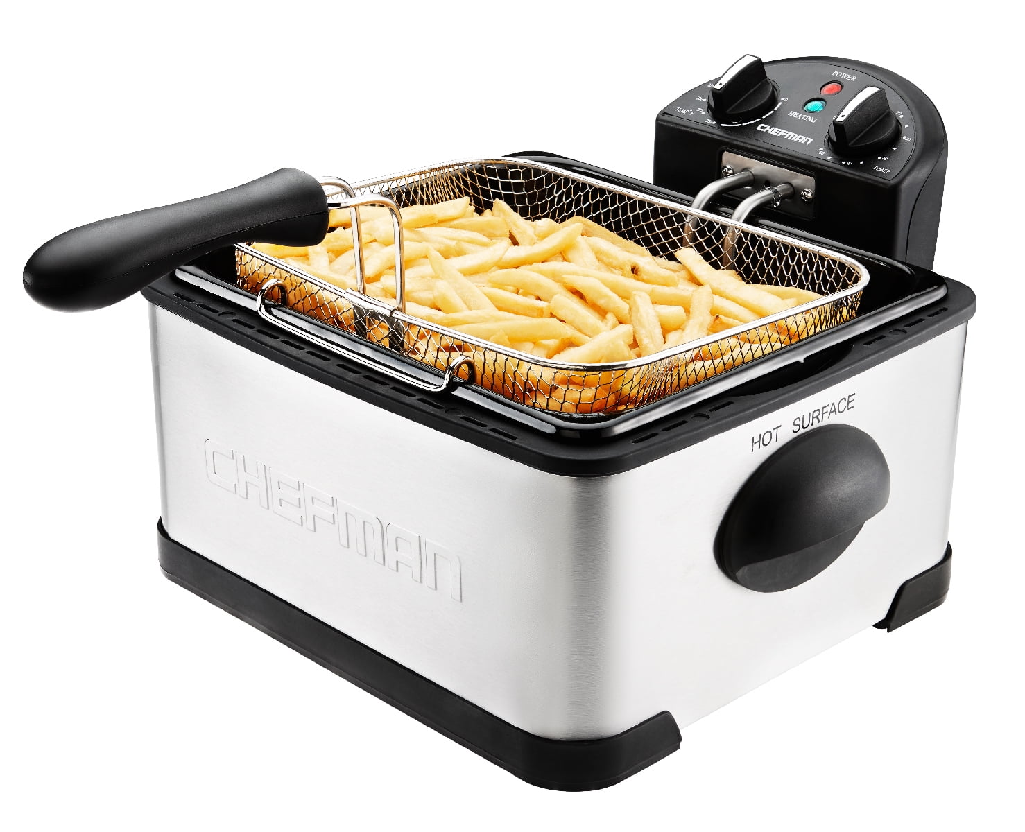 VIVOHOME 20.7 qt. Silver Electric Deep Fryer with 60-Min Timer and