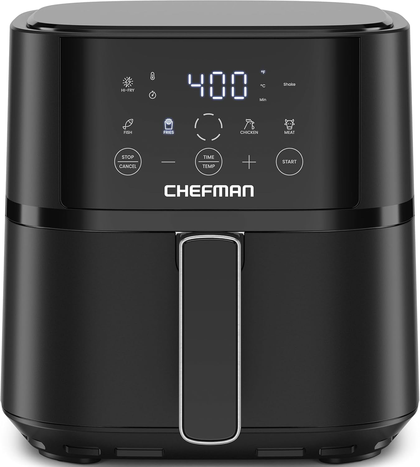 Chefman 4 Quart Black Digital Touch Air Fryer with Nonstick Basket