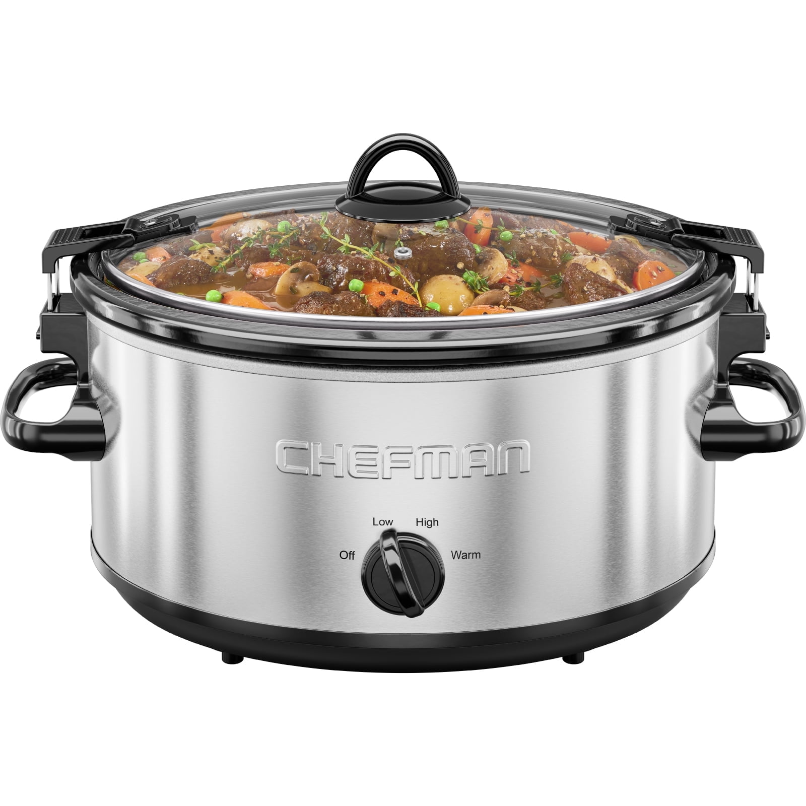 VEVOR 6QT Slow Cooker - 240W Digital Pot With Timer, 3 Heat Settings, Ceramic Inner Pot, Locking Lid For Home & Commercial Use