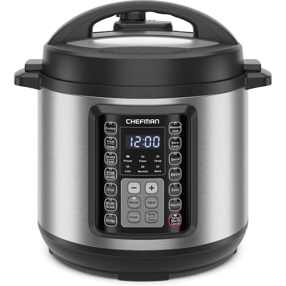 Chefman 6-Quart 13-in-1 Multicooker with Pressure Cook, Slow Cook, Steam, Rice, Soup and Chili Functions