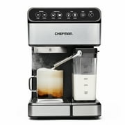 Chefman 6-in-1 Digital Espresso Machine w/ Integrated Milk Frother, 15-Bar Pump - Stainless Steel, New