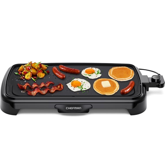 Chefman All-Purpose 10" x 20" Nonstick Extra-Large Griddle, Black