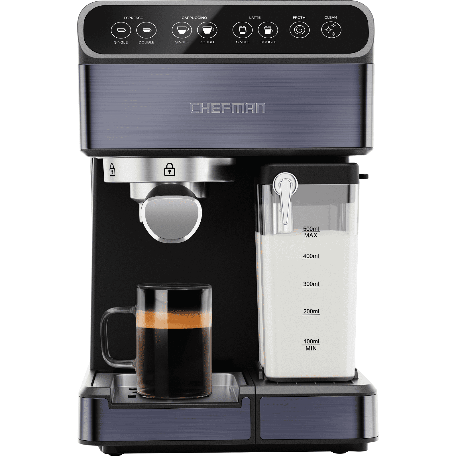 Chefman Barista Pro Plus Espresso Machine w/ Milk Frother, 20 Bar Pump