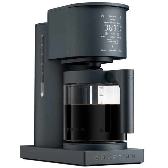 Chefman Caffeinator 14-Cup Programmable Coffee Maker, 2 Strength Settings & Reusable Filter - Midnight