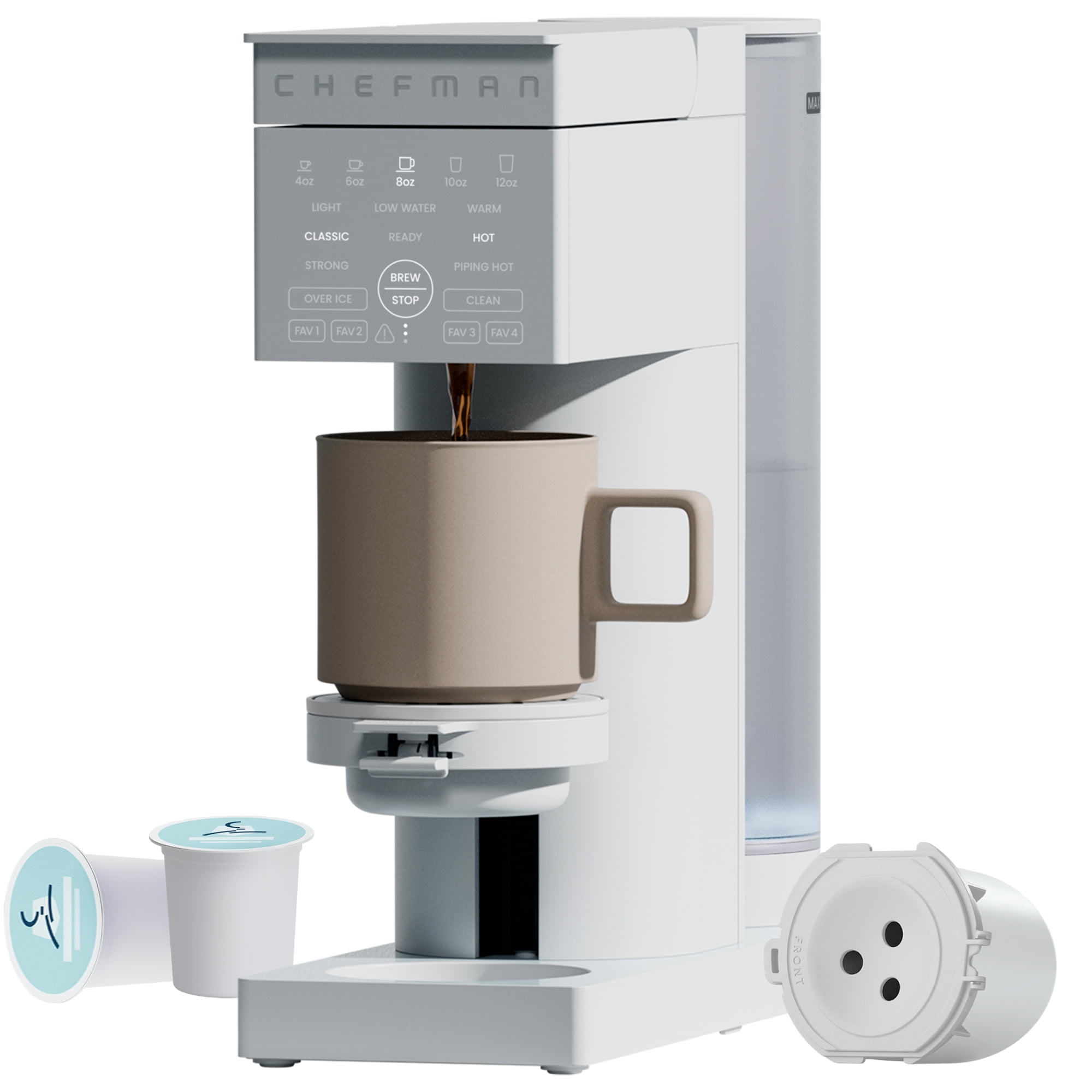 Chefman Caffeinator Single Serve Coffee Maker, 48 oz. Reservoir ...