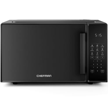Chefman Countertop Microwave Oven 1.1 Cu. Ft., 1000 Watts with 6 Presets and 10 Power Levels - Black, New