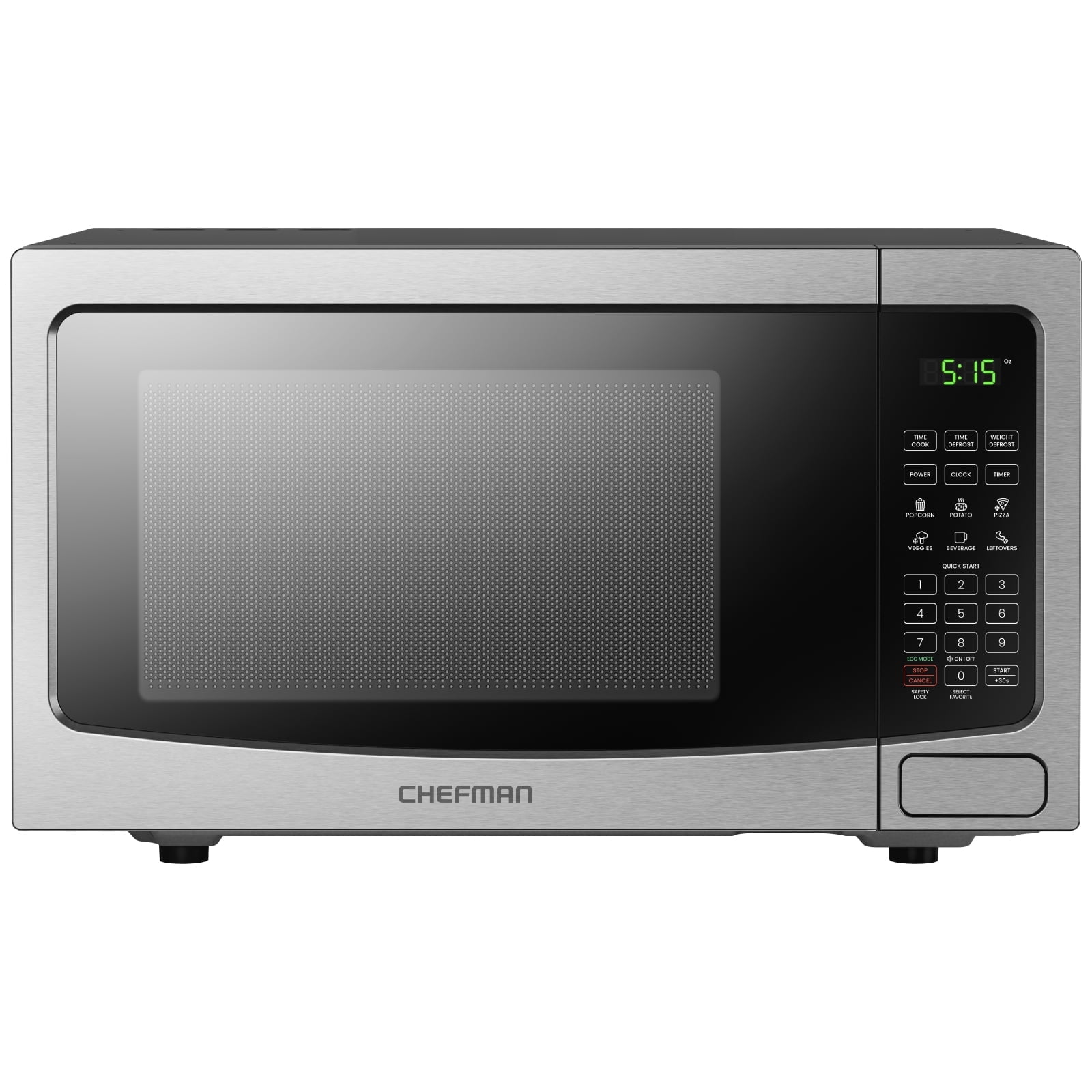 Chefman Countertop Microwave Oven 1.1 Cu Ft, 1000 Watts For Dorm Room ...