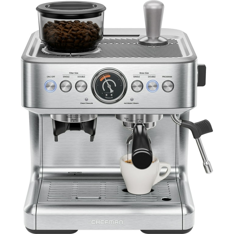 Chefman espresso machine with burr grinder