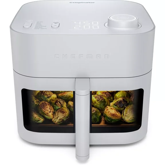 Chefman Crispinator 8-Quart 7-in-1 Air Fryer with Powerful, Whisper-Quiet DC Motor & 450°F Max Temp - Concrete