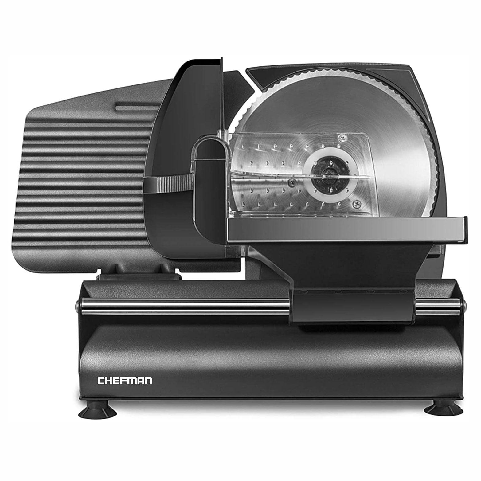 Chefman DieCast Electric Deli & Food Slicer, Stainless Steel, Black