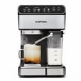 thumbnail image 1 of Chefman Digital Espresso Machine with Milk Frother, 15 Bar, Silver Stainless Steel, New, 1 of 7