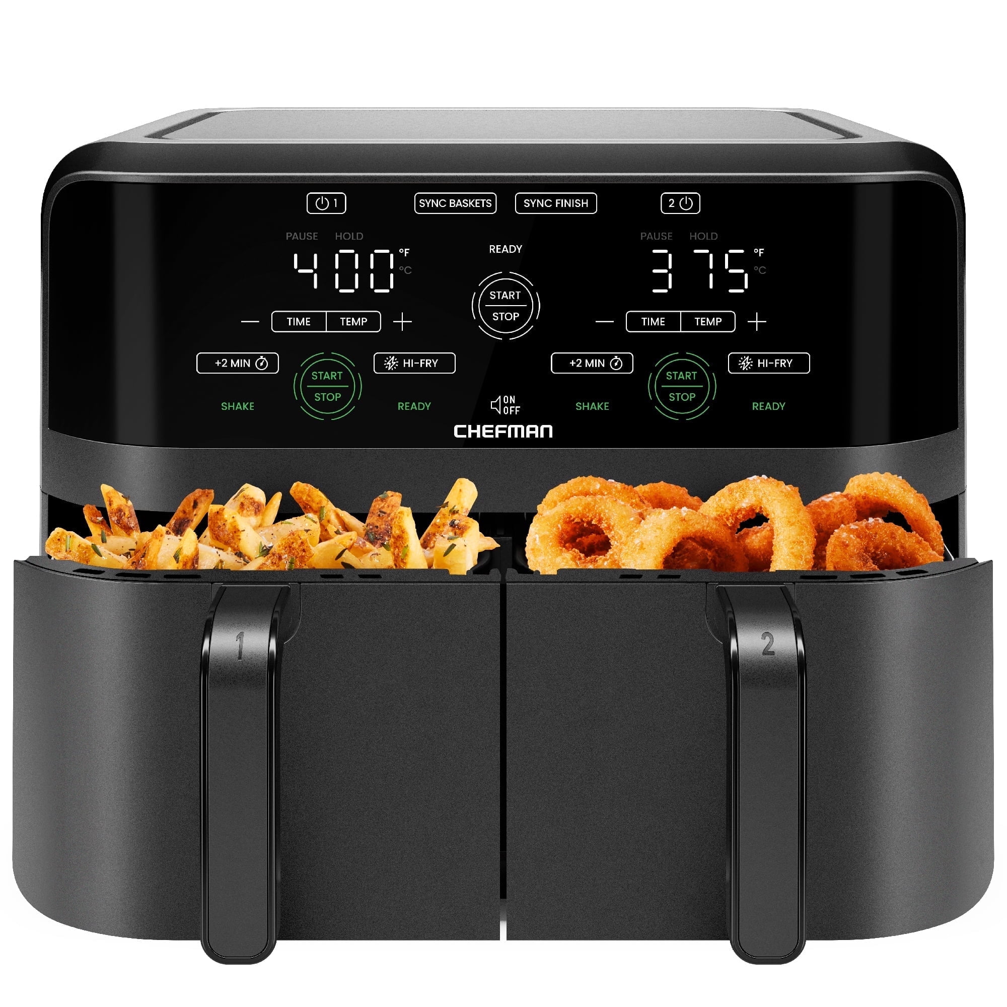 Chefman Dual Basket Air Fryer with Digital Touchscreen, 6 Quart