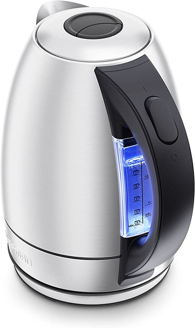 Chefman Stainless Steel Electric Kettle with Auto Shutoff and LED Indicator