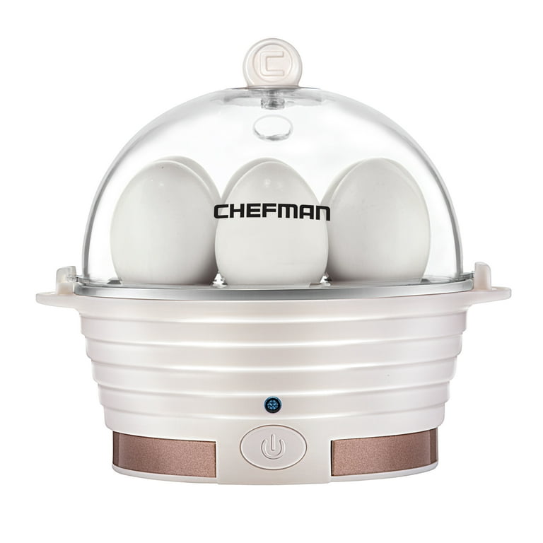 Chefman Electric Egg Cooker Boiler, Quickly Makes 6 Eggs, BPA-Free, Ivory 