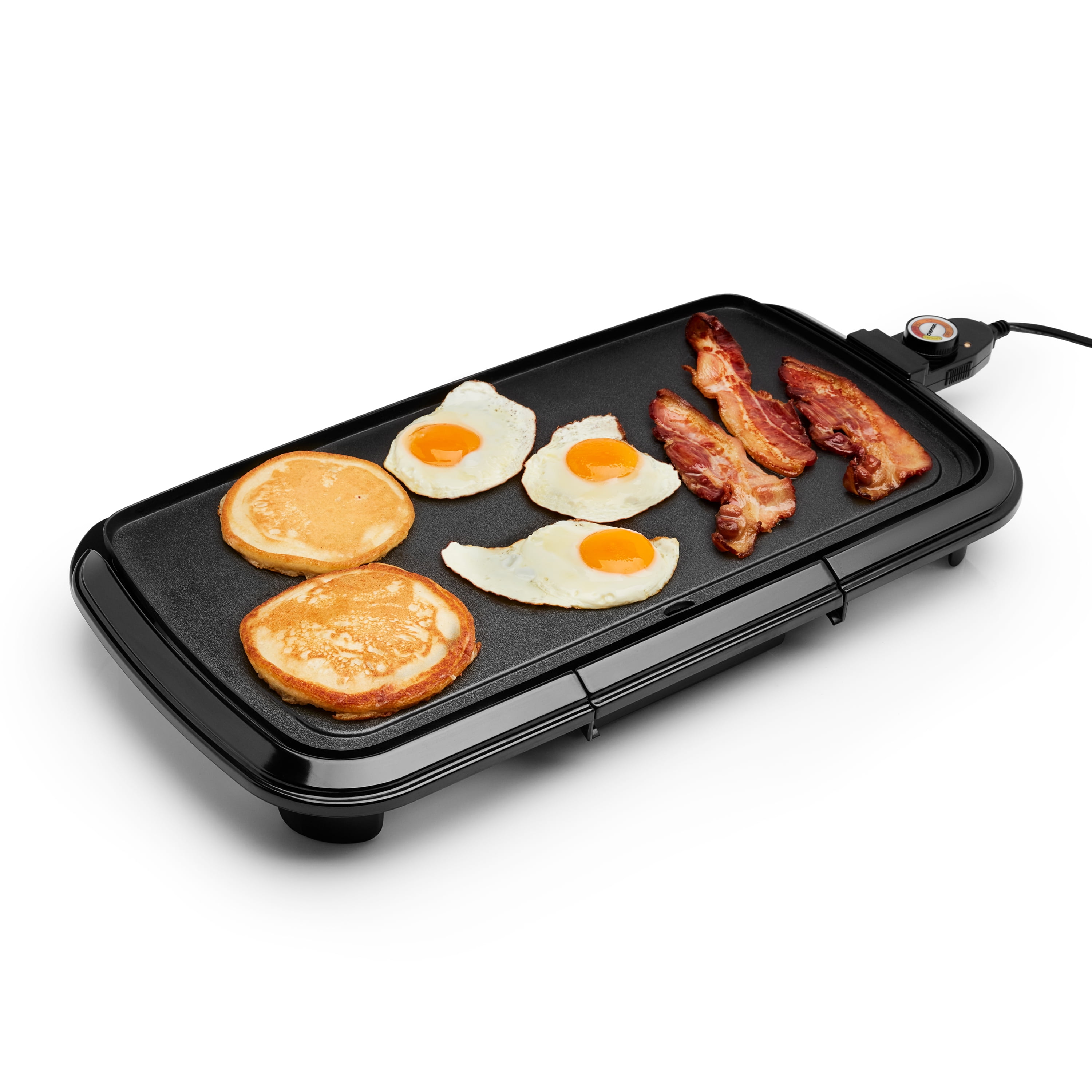 Chefman Electric Griddle, Fully Immersible & Dishwasher Safe, Black