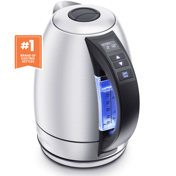 Chefman Electric Kettle 1.7 Liter, Temp Control, LED Light, Keep Warm, Auto Shutoff, Stainless Steel