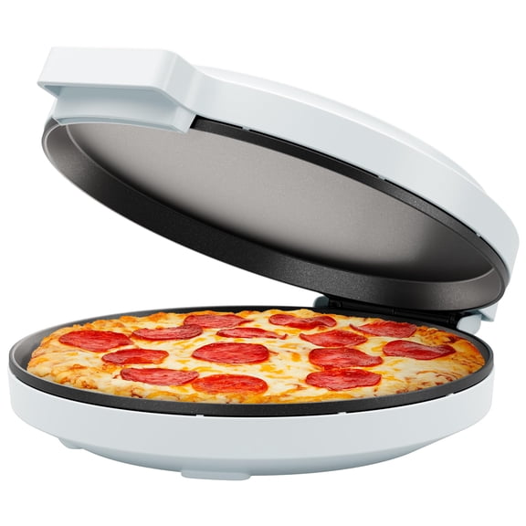 Chefman Everything Maker & Pizza Oven 1440W Countertop Electric Pizza Maker with 12 Nonstick Cooking Plates, Plus Makes Quesadillas, Omelettes and More, with Indicator Lights and Vertical Storage