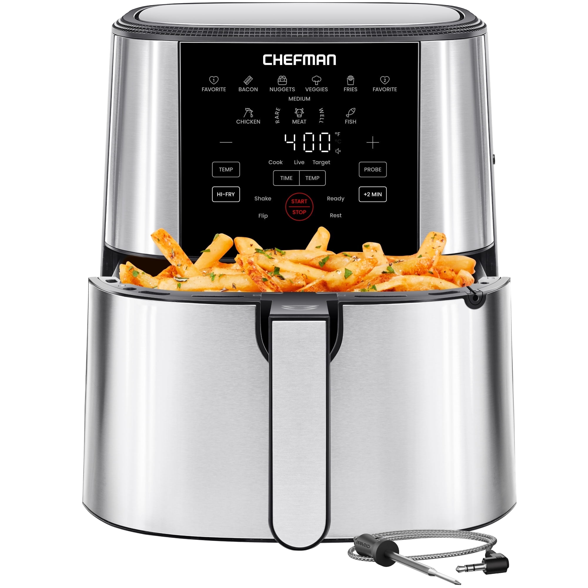CHEFMAN ノンフライヤー デジタル Chefman ExacTemp 5 Qt. Digital Air Fryer with Temperature