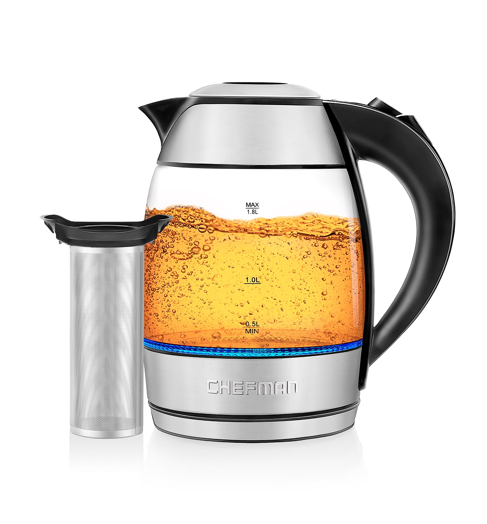 Visible 1.8l Electric Glass Tea Kettle With Tea Infuser