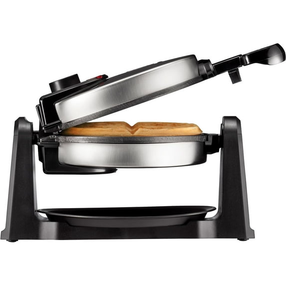 Chefman Flip Belgian Waffle Maker w/ Non Stick Plates, Adjustable Timer - Stainless Steel
