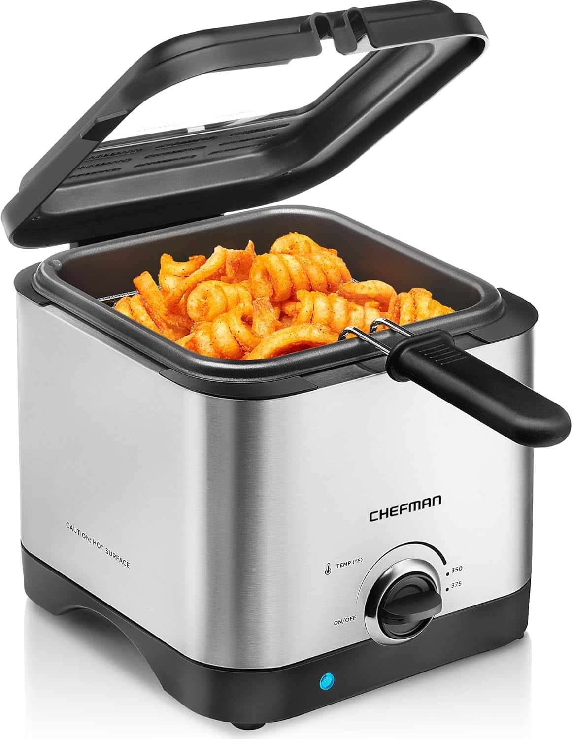 Chefman Fry Guy 1.5 Liter Deep Fryer w/ Adjustable Temperature Control - Stainless Steel