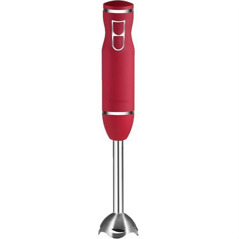  Chefman Immersion Stick Hand Blender Stainless Steel Shaft &  Blades, Powerful 300 Watts Ice Crushing & Soap Making 2-Speed Control One Hand  Mixer, Soft Silk Touch Grip - Midnight Blue 