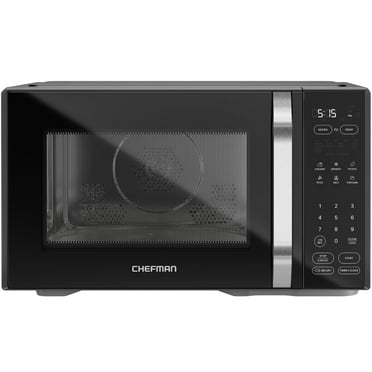 Chefman Microcrisp 1.1 cu. ft. Countertop Microwave Oven + Crisper, 1800 Watts - Black