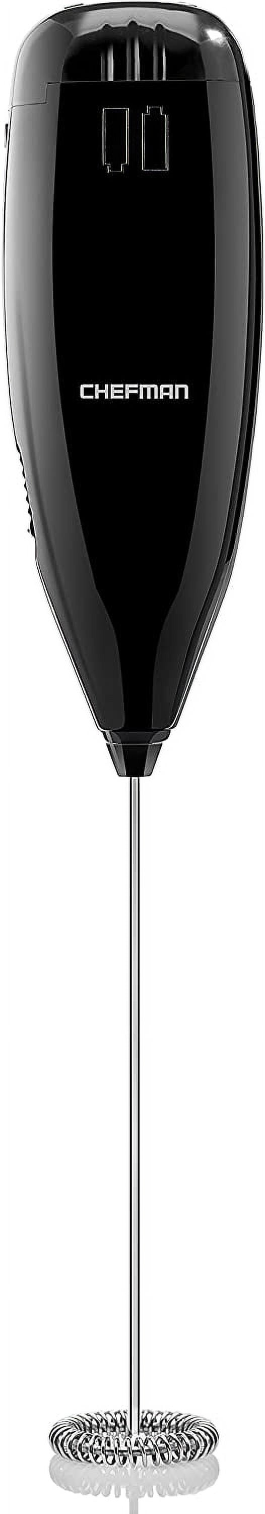 Chefman Milk Frother, Battery Operated, Black