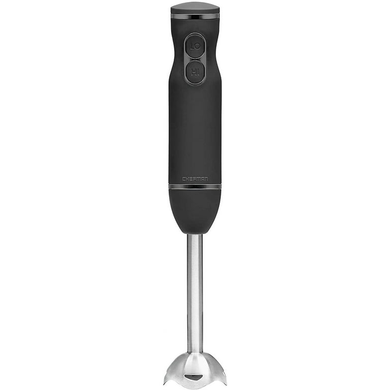 Chefman Cordless Immersion Blender, Variable Speed, Stainless Steel Blade,  USB Charger, Black