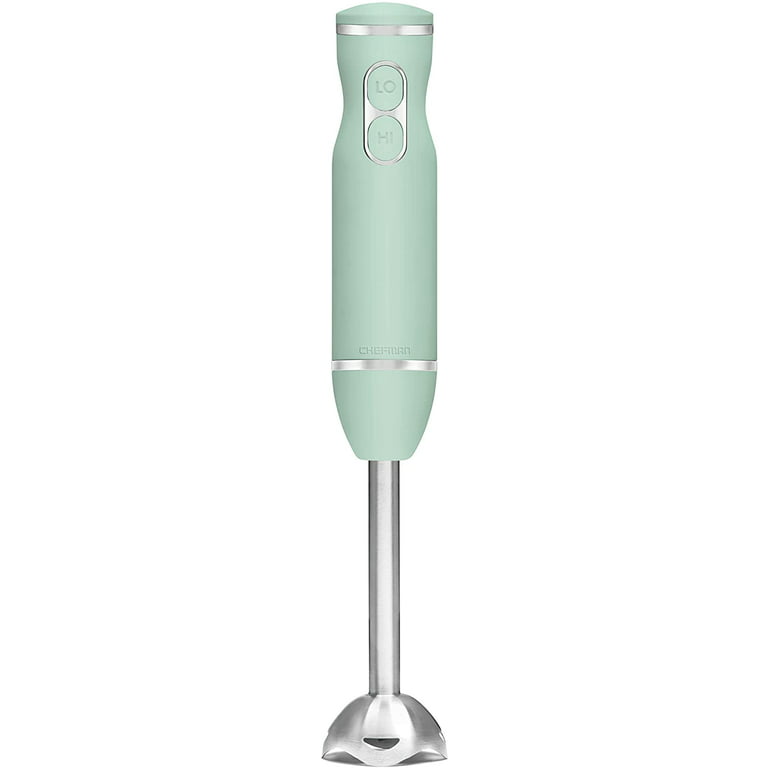  Chefman Immersion Stick Hand Blender with Stainless Steel Shaft  & Blades, Powerful Ice Crushing 2-Speed Control Handheld Mixer, Purees  Smoothie, Sauces & Soups, 300 Watts, Turquoise : Everything Else
