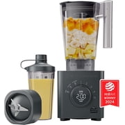 Chefman Obliterator 1380W Professional Blender w/ Auto Blend and 20oz Travel Jar   Black