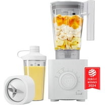 Chefman Obliterator 1380W Professional Blender w/ Auto Blend and 20oz Travel Jar – White, New
