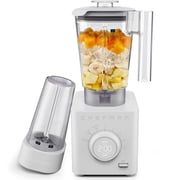 Chefman Obliterator 48oz Countertop Blender w/ 20oz Travel Jar and Tamper/Scraper Tool Concrete